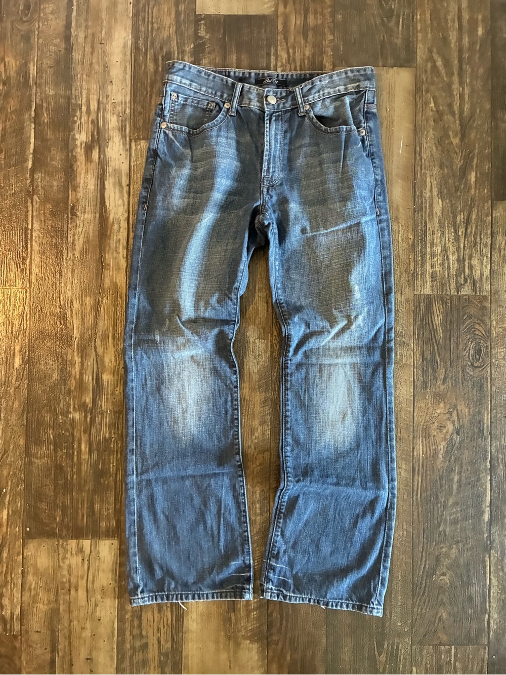 Marc Ecko Men's Faded Blue Bootcut Jeans